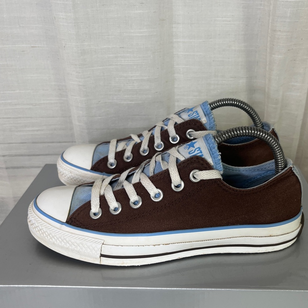 Converse Chuck Taylor All Star Low Tops Two-Tone Brown / Blue Women Size 7 (b5)